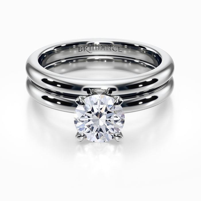 Classic Comfort-Fit Diamond Bridal Set in Platinum