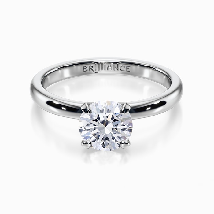 Classic Solitaire Engagement Ring in Platinum