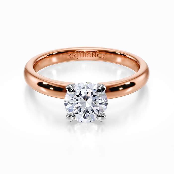 Comfort-Fit Solitaire Engagement Ring in Rose Gold (3 mm) 