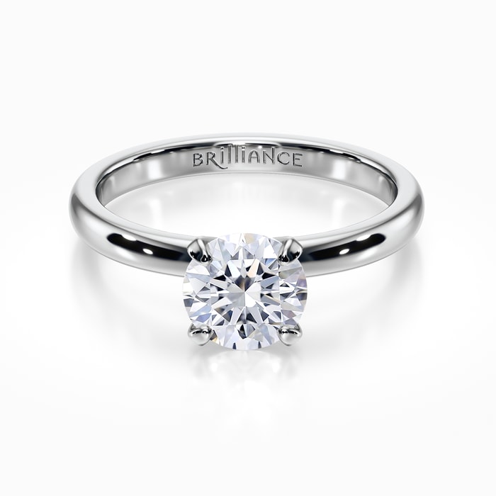 Comfort-Fit Solitaire Engagement Ring in Platinum (2.5 mm) 