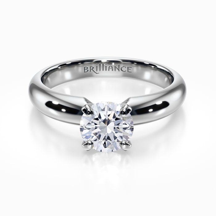 Comfort-Fit Solitaire Engagement Ring in Platinum (4 mm)