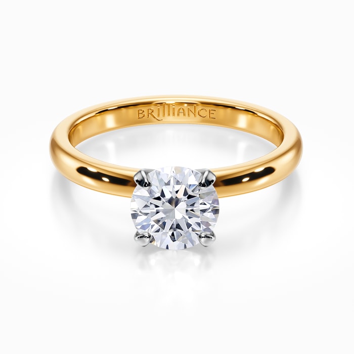 Comfort-Fit Solitaire Engagement Ring in Yellow Gold (2.5 mm)