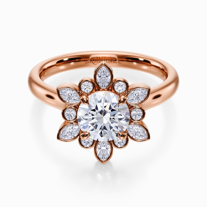 Icelyn Diamond Engagement Ring in Rose Gold