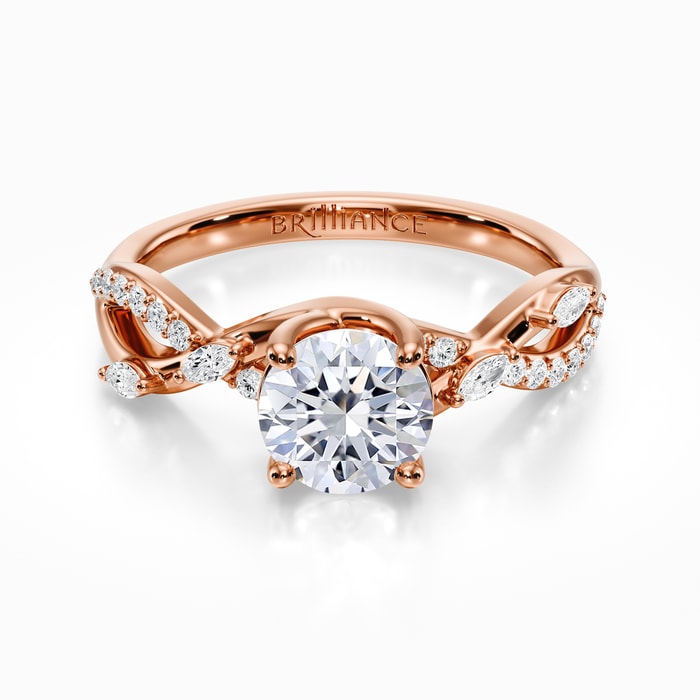Ivy Diamond Engagement Ring in Rose Gold