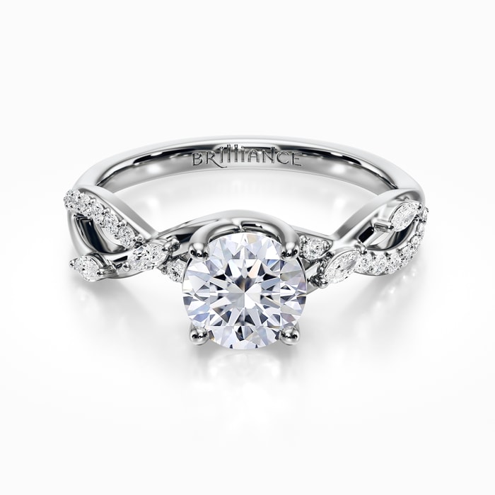 Ivy Diamond Engagement Ring in White Gold