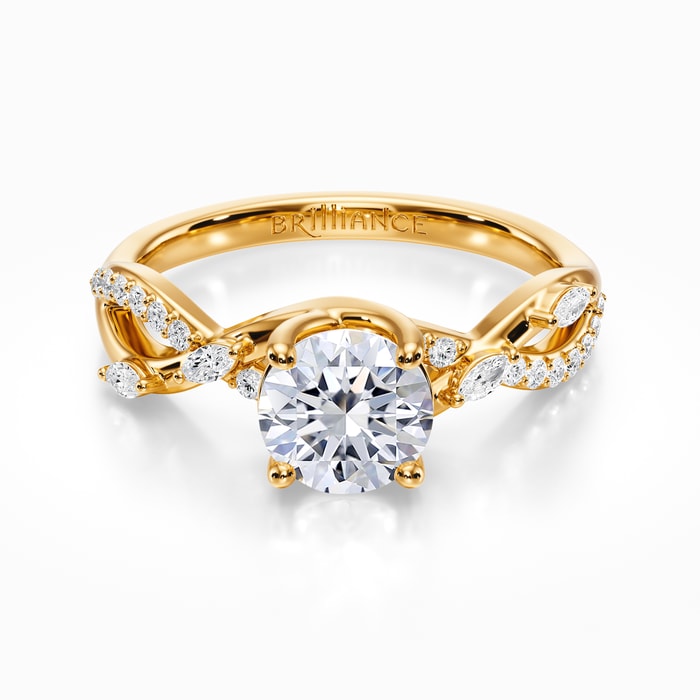 Ivy Diamond Engagement Ring in Yellow Gold
