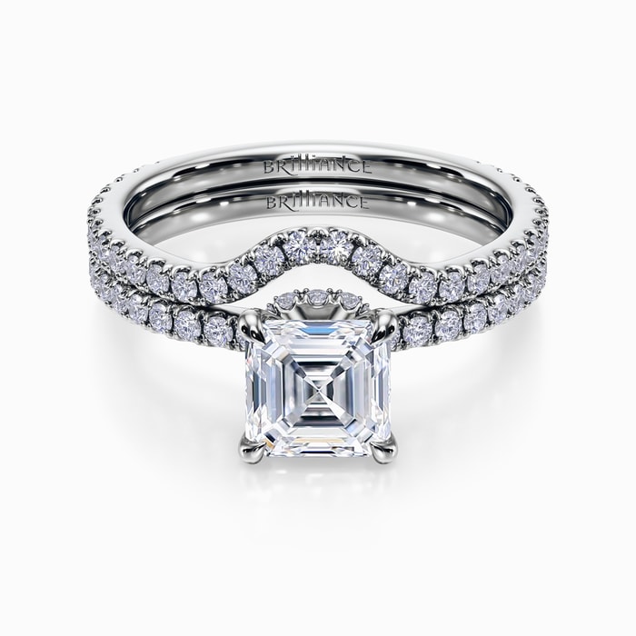 Kei Diamond Bridal Set in White Gold