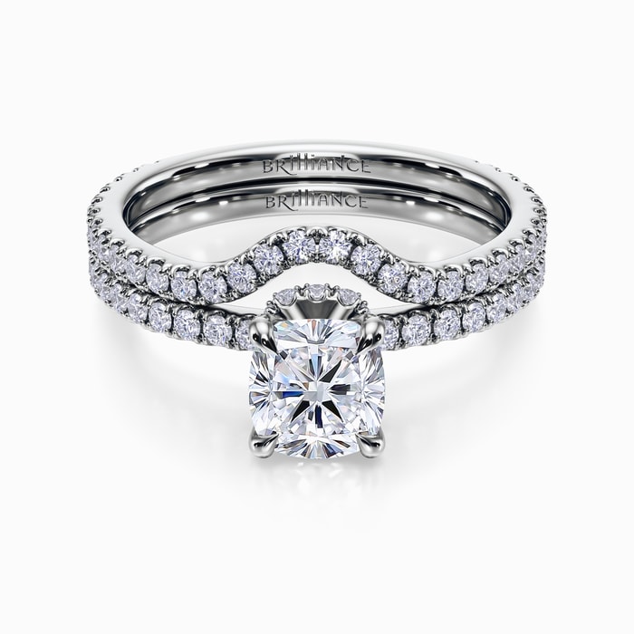 Kei Diamond Bridal Set in White Gold
