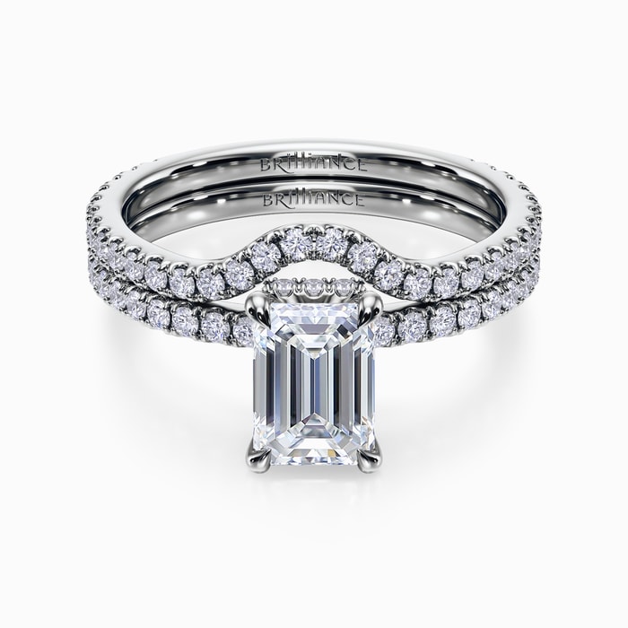 Kei Diamond Bridal Set in White Gold