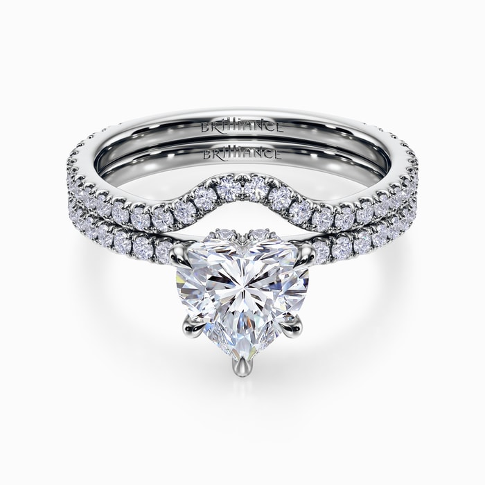 Kei Diamond Bridal Set in White Gold