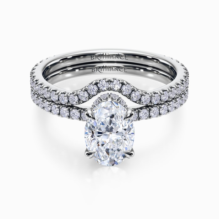 Kei Diamond Bridal Set in White Gold