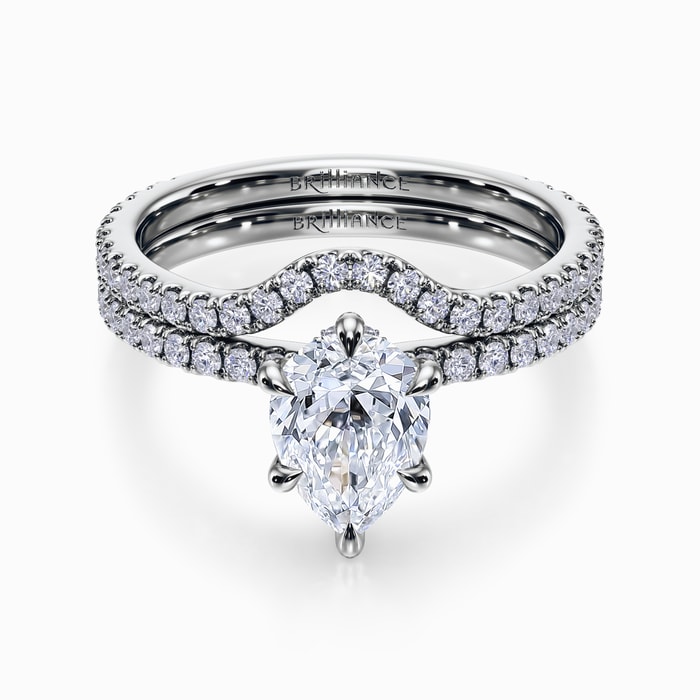 Kei Diamond Bridal Set in White Gold