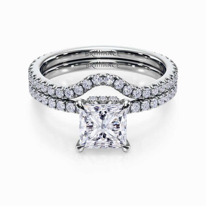 Kei Diamond Bridal Set in White Gold