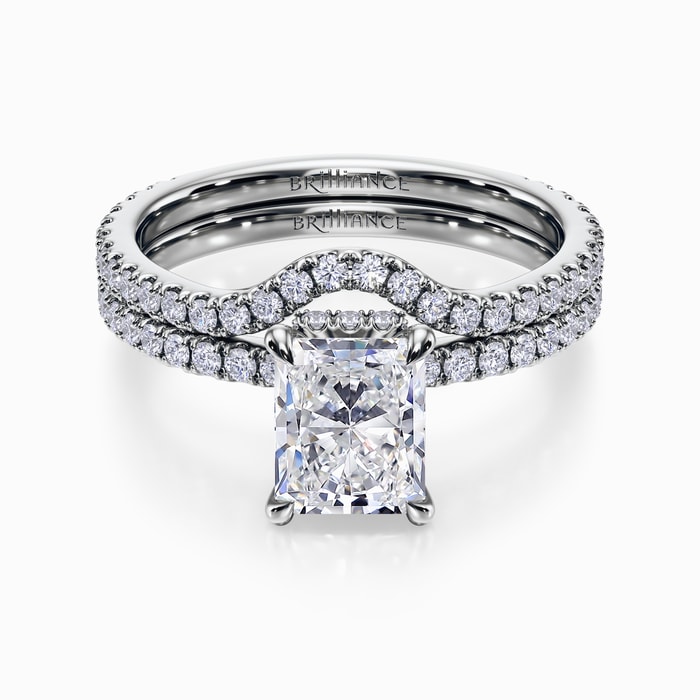 Kei Diamond Bridal Set in White Gold