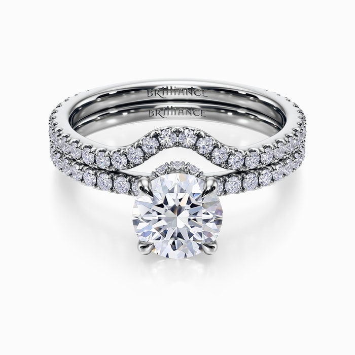 Kei Diamond Bridal Set in White Gold