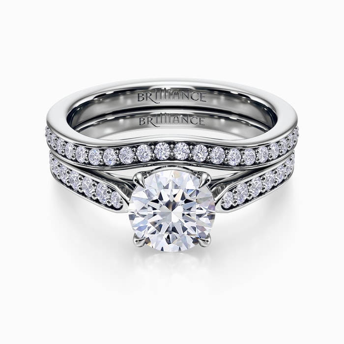 Ophelia Diamond Bridal Set in White Gold