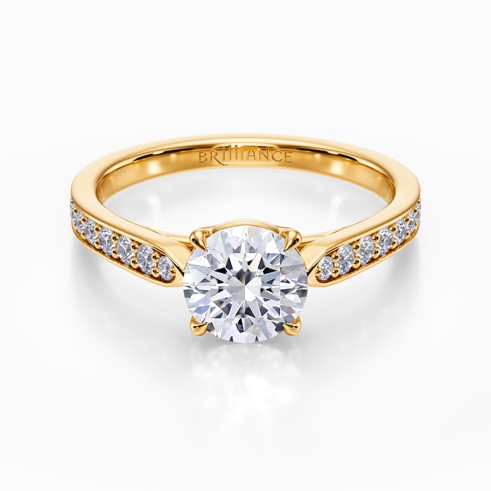 Ophelia Diamond Engagement Ring in Yellow Gold