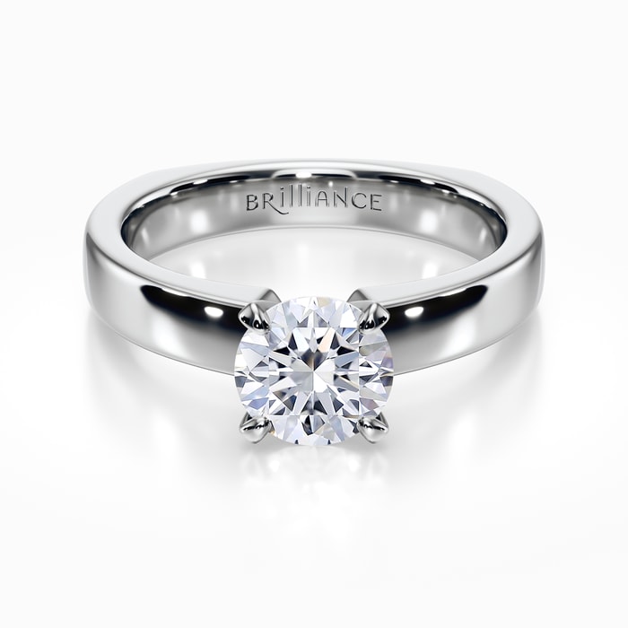 Euro Shank Diamond Engagement Ring Setting in Platinum