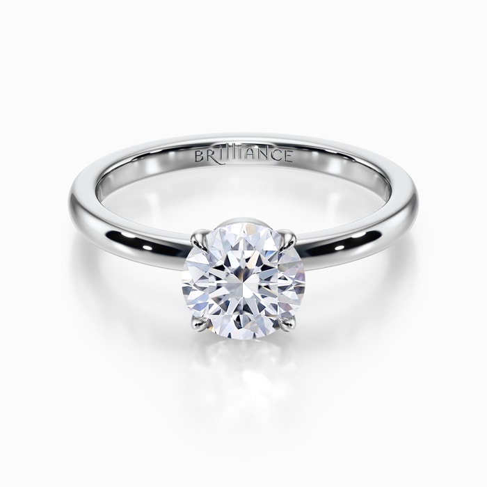 Royal Solitaire Engagement Ring in Platinum
