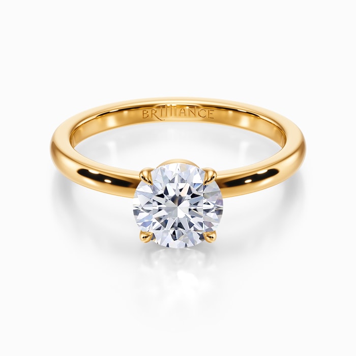 Royal Solitaire Engagement Ring in Yellow Gold