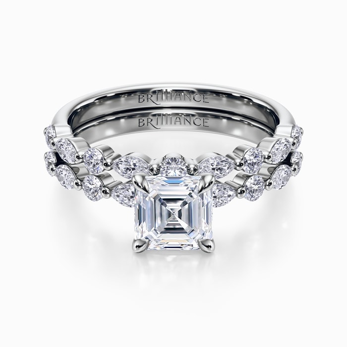 Versailles Diamond Bridal Set in White Gold
