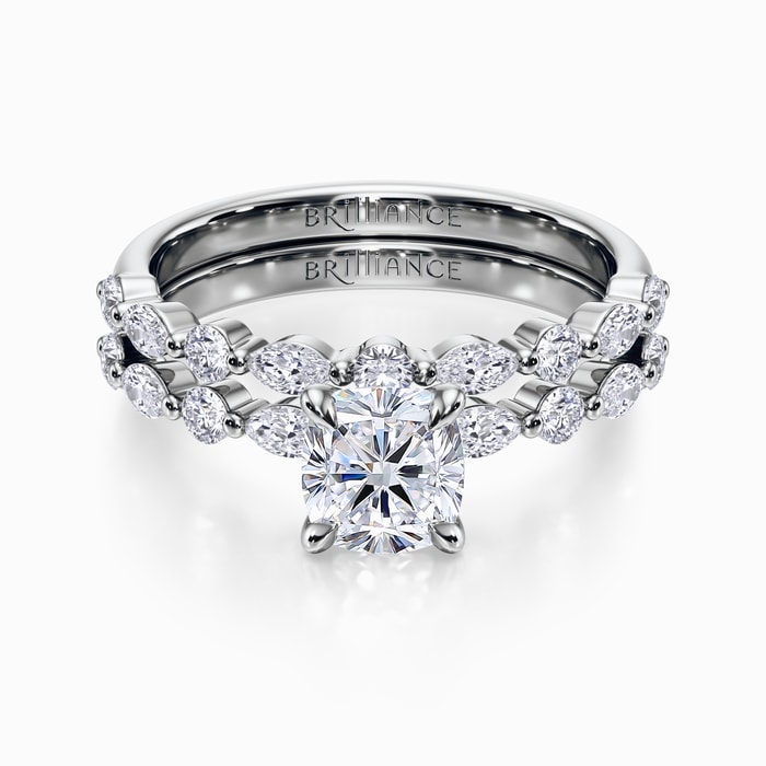 Versailles Diamond Bridal Set in White Gold