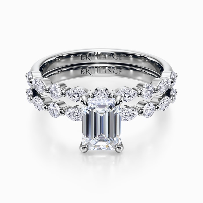 Versailles Diamond Bridal Set in White Gold