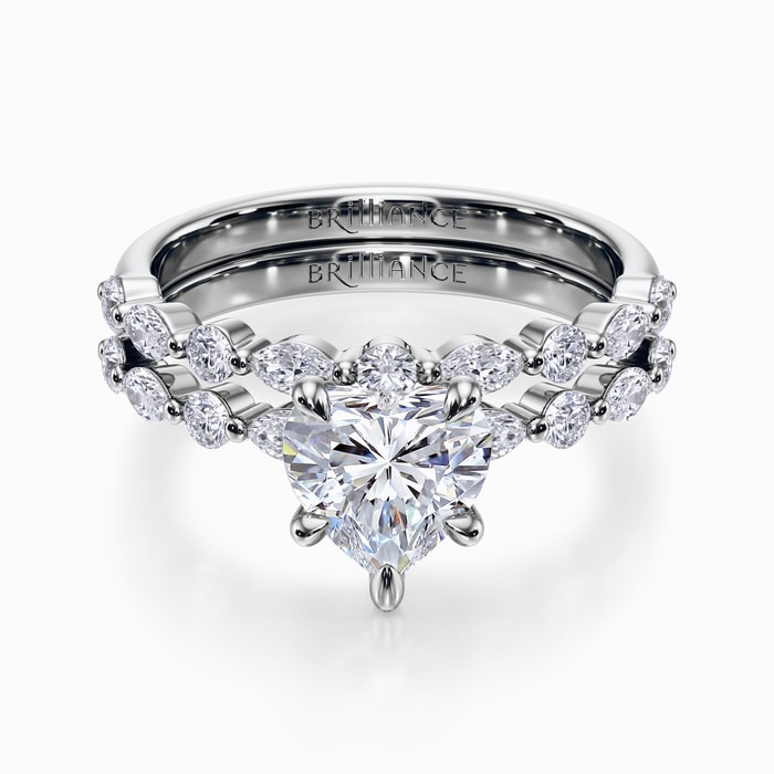 Versailles Diamond Bridal Set in White Gold