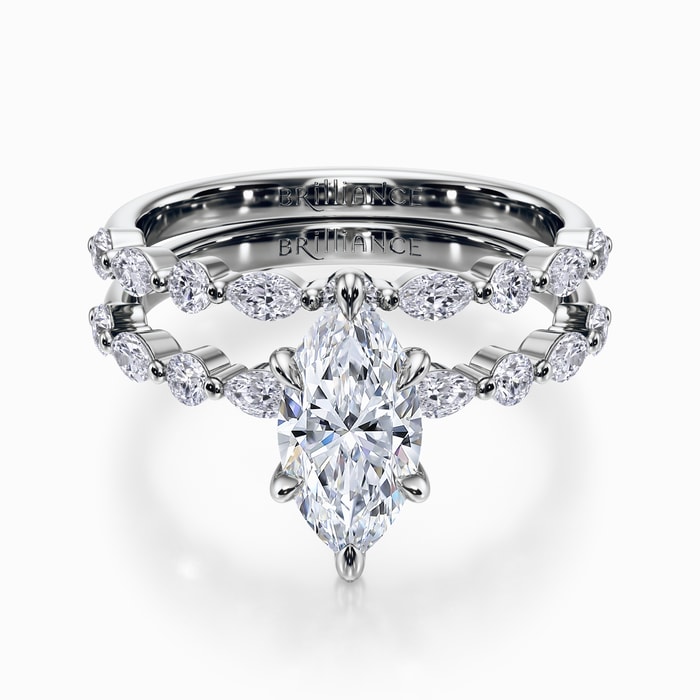 Versailles Diamond Bridal Set in White Gold