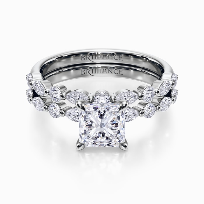 Versailles Diamond Bridal Set in White Gold
