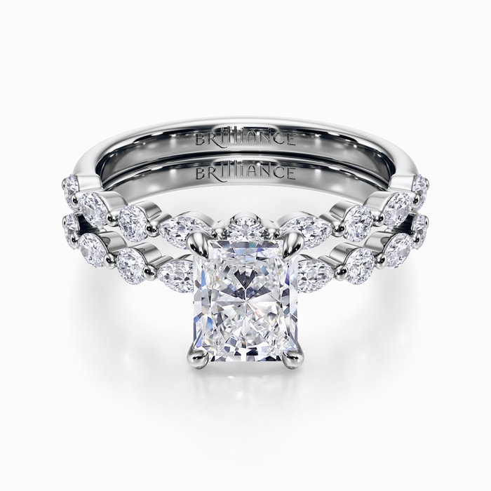 Versailles Diamond Bridal Set in White Gold