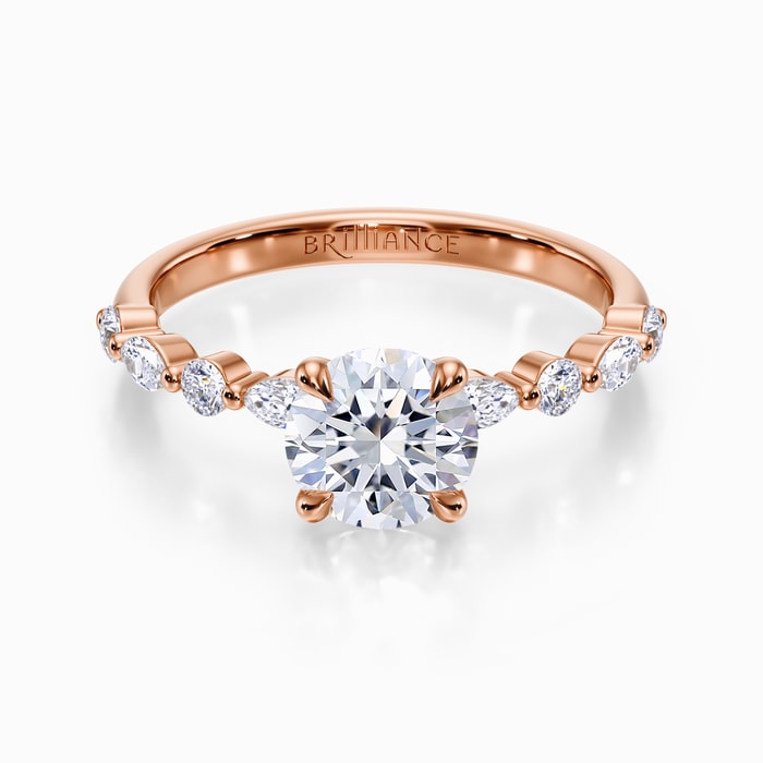Versailles Diamond Engagement Ring in Rose Gold