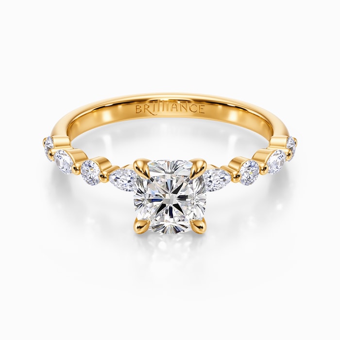 Versailles Diamond Engagement Ring in Yellow Gold