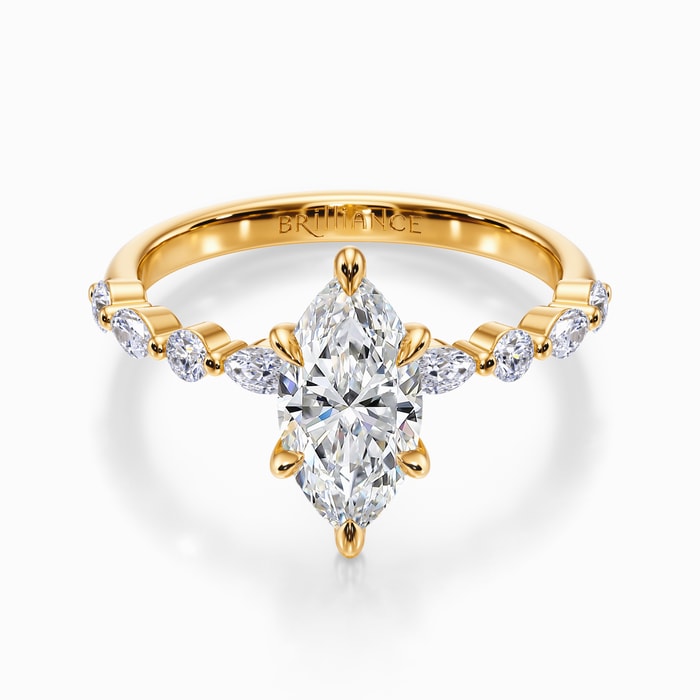 Versailles Diamond Engagement Ring in Yellow Gold