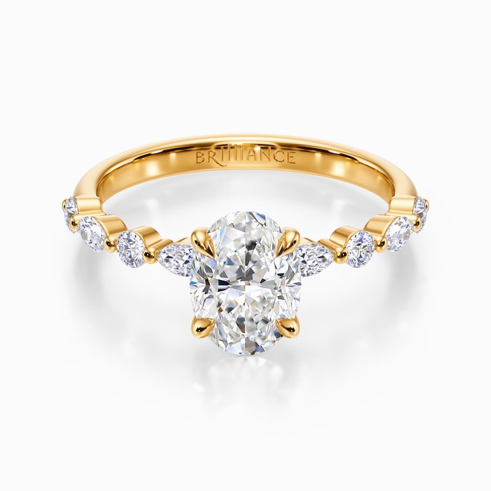 Versailles Diamond Engagement Ring in Yellow Gold