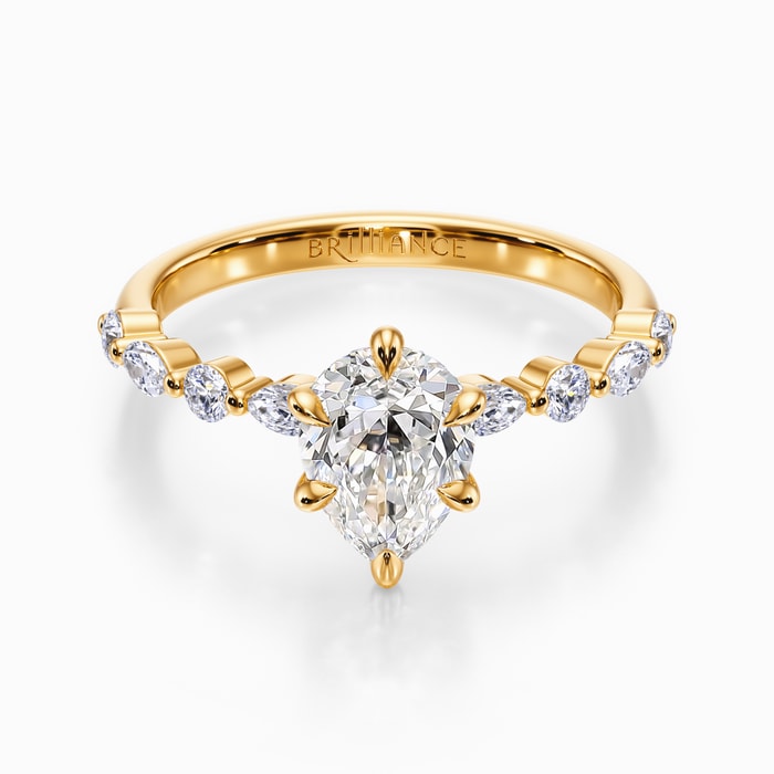 Versailles Diamond Engagement Ring in Yellow Gold