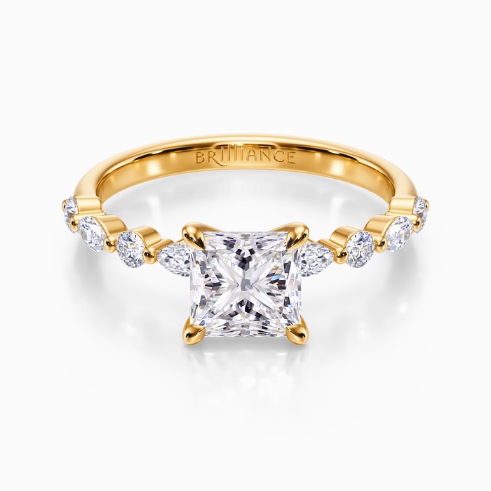 Versailles Diamond Engagement Ring in Yellow Gold