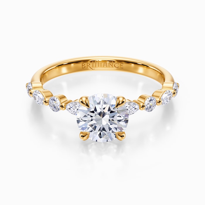 Versailles Diamond Engagement Ring in Yellow Gold