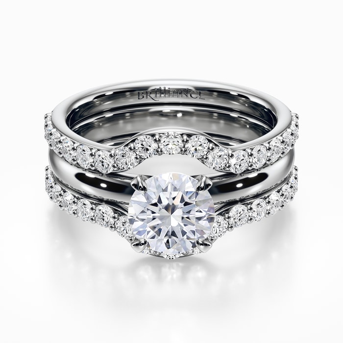 Wedding Ring Wrap Set in White Gold