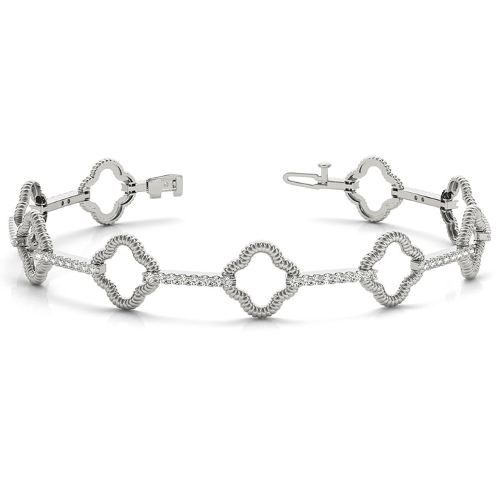 Abstract Diamond Bracelet in White Gold (7/8 ctw)