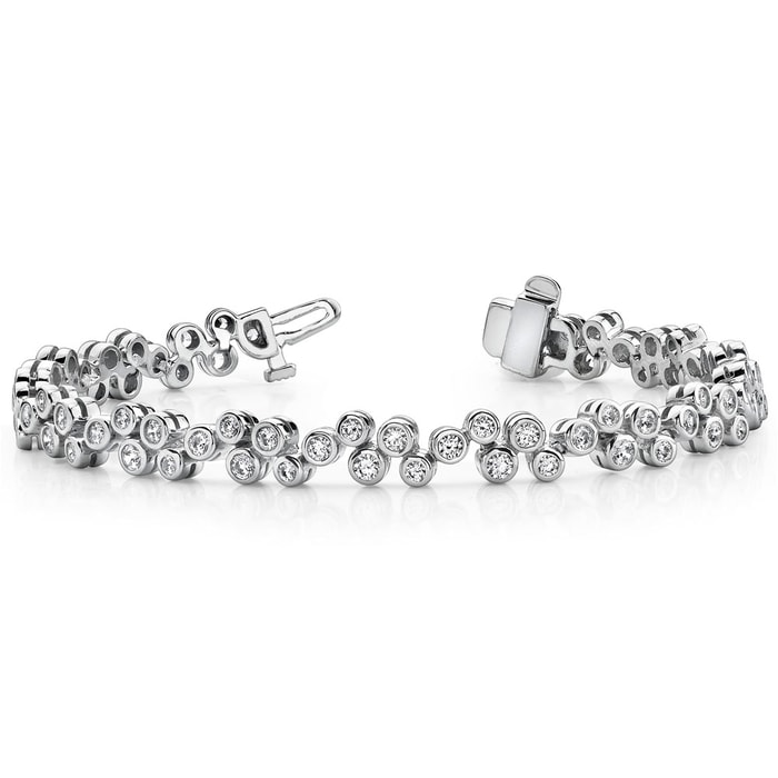 Diamond Bubble Style Bracelet In White Gold (1 3/4 Ctw)