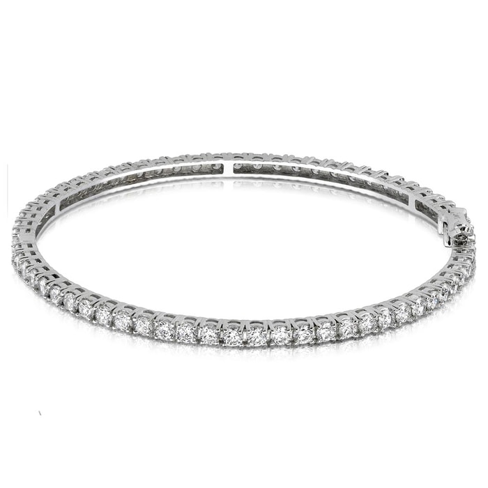 Diamond Eternity Bangle Bracelet In White Gold (2 1/2 Ctw)