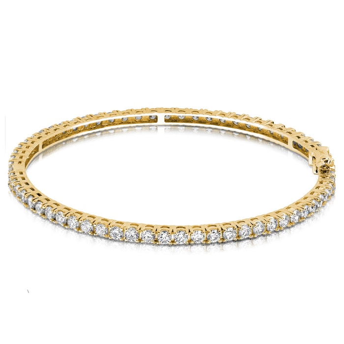 Diamond Eternity Bangle In Yellow Gold (2 1/2 Ctw)