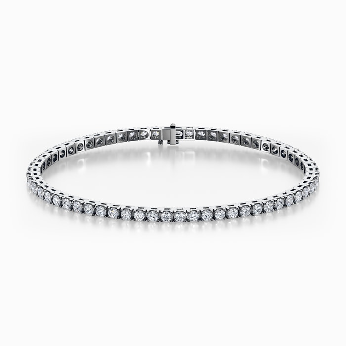 Lab Diamond Bracelet in White Gold (2 Carat)