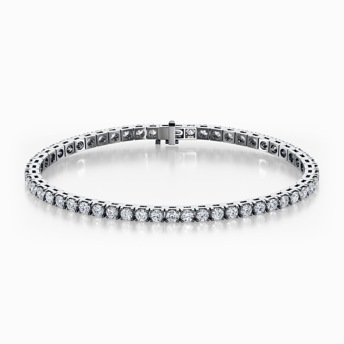 Lab Diamond Bracelet in White Gold (3 Carat)