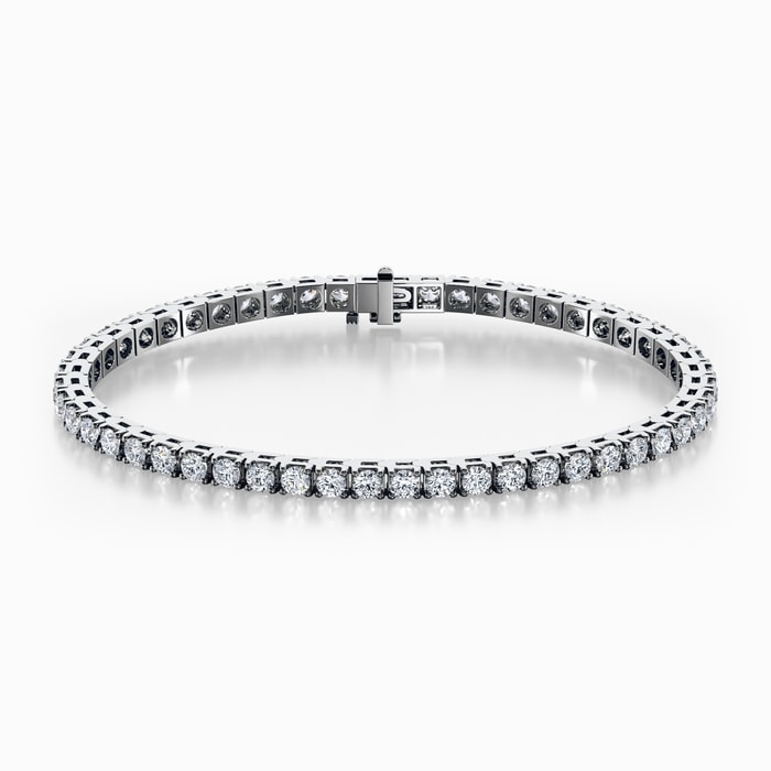Lab Diamond Bracelet in White Gold (4 Carat)