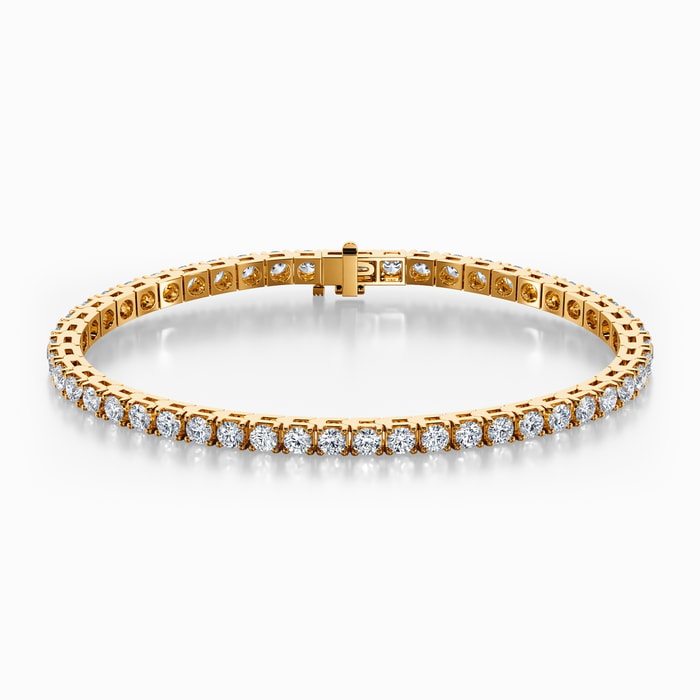 Lab Diamond Bracelet in Yellow Gold (5 Carat)