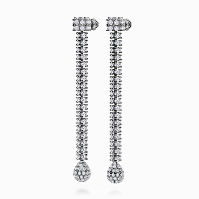 Eterna Lab Diamond Drop Earrings in White Gold (6.00 carat)