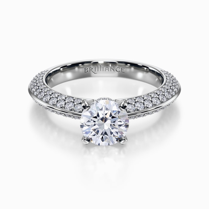 Artemis Diamond Engagement Ring in White Gold