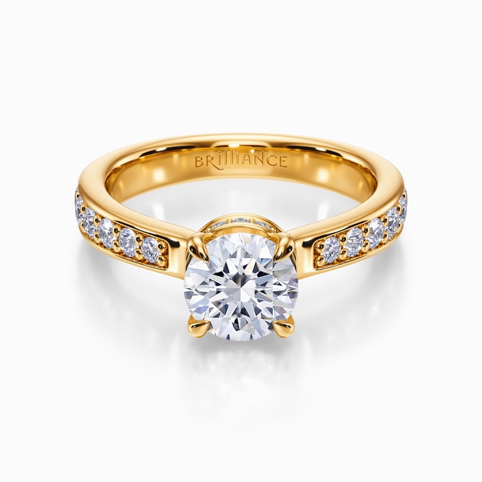 Aurelia Diamond Engagement Ring in Yellow Gold